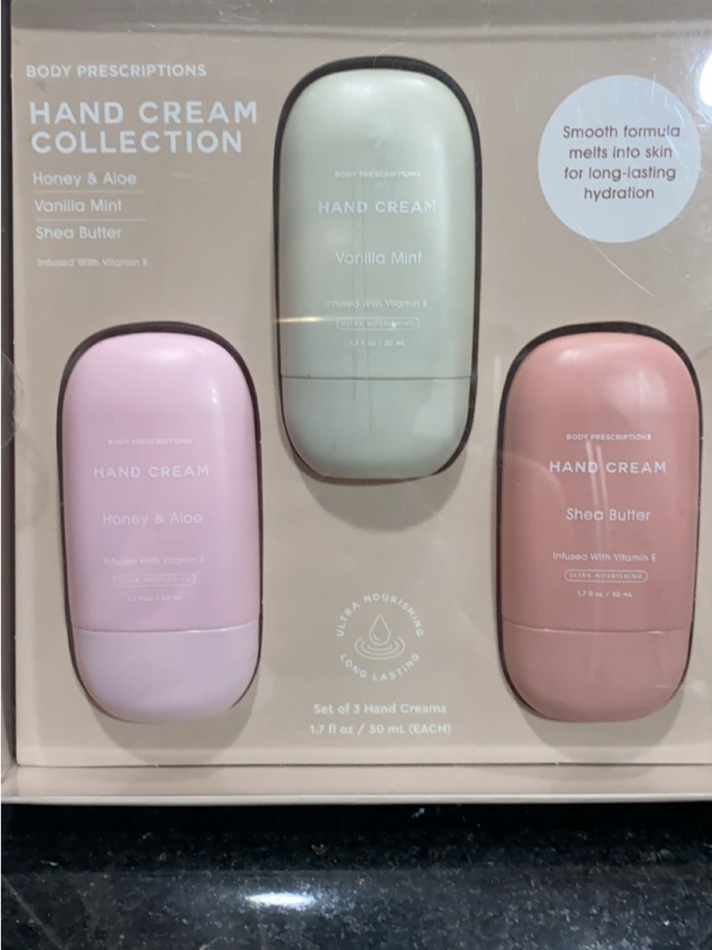 Hand Cream Trio - Honey & Aloe, Vanilla Mint & Shea Butter Hydration Set